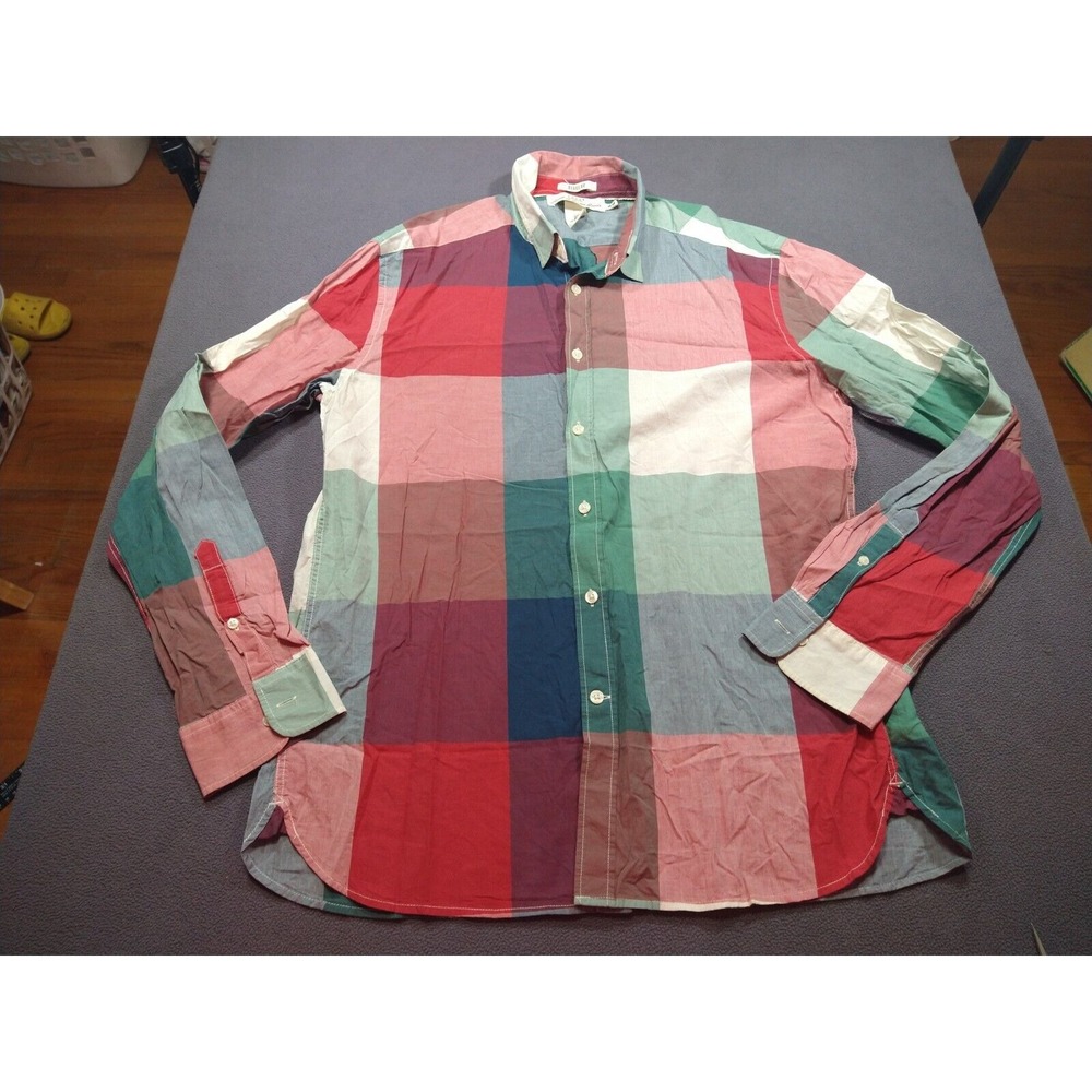 L.O.G.G. H&M Shirt Men L  Farmer Color Button‎ Up Long Sleeve Outdoor Classy